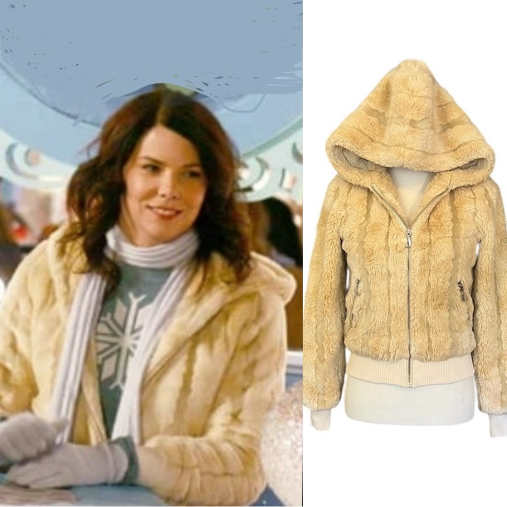 Sale Vintage Juicy Couture Faux Fur Hoodie Coat Aso Lorelai Gilmore Girls